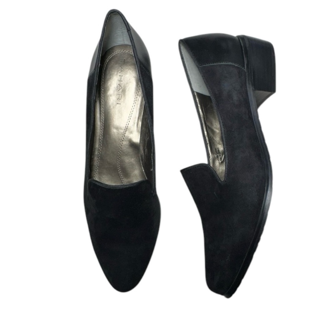 Tahari Luna Women’s Black Suede Loafer Size 7.5